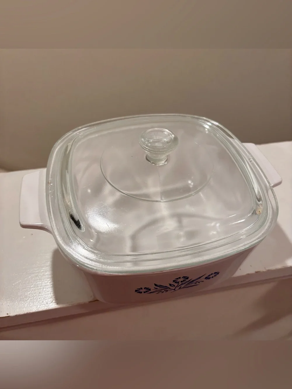 Vintage Corningware A-1-1/2-B, 1.5 Liter Casserole Dish with Pyrex Lid, Blue Cor